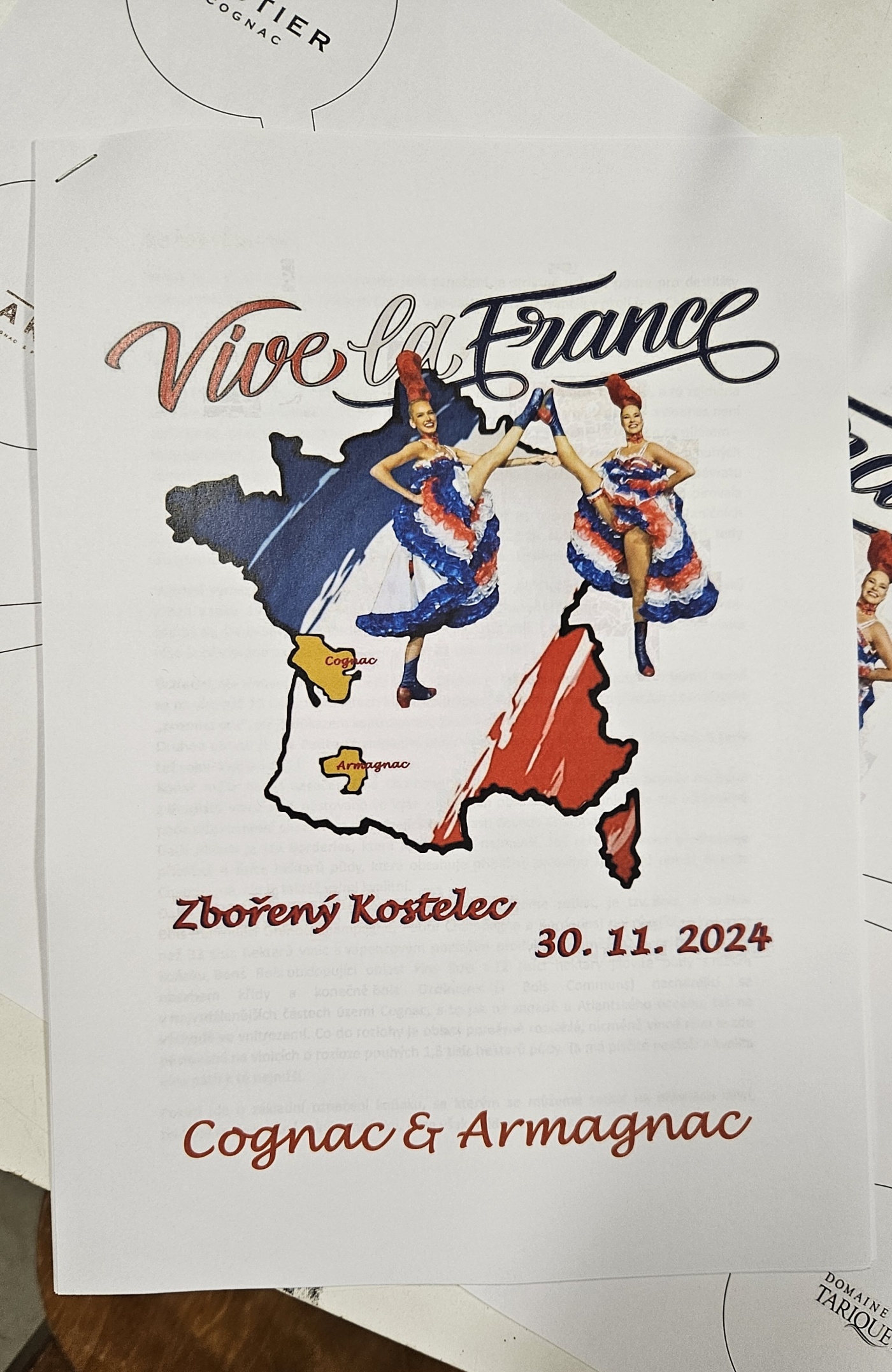 Degustace DDS # 8 - Vive la France
Zbo�en� Kostelec - 30.11.2024
DDS SSaM (Divize degusta�n�ch specialist� Spolku Sb�ratel� alkoholick�ch Miniatur)
Gautier cognac Pinar Del Rio exclusive cigar blend XO - Hardy cognac Legend 1863 - Godet cognac XO Fine Champagne - Bas-Armagnac Delord Hors d` Age - Domaine Tariquet XO Bas-Armagnac - Hennesy Very Special cognac